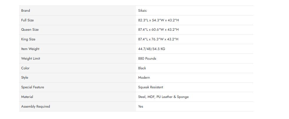 Sikaic RGB LED Floating Platform Bed Frame with Type-C Charging Station & Storage Headboard No Box Spring Needed PU Black Furniture Home Sikaic RGB LED Floating Platform Bed Frame with Type-C Charging Station & Storage Headboard No Box Spring Needed PU Black Furniture Home