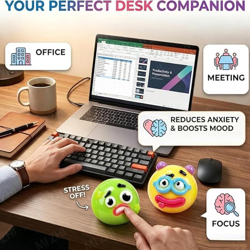 LDSK Smushers Squishy - Curiosities Smushers Dog Face Swap Squishy Soft Moldable Cute Slow Rise Relaxing Sensory Fidget Relief Anxiety Stress Fun with Interchangeable Faces for Tactile Play Fun