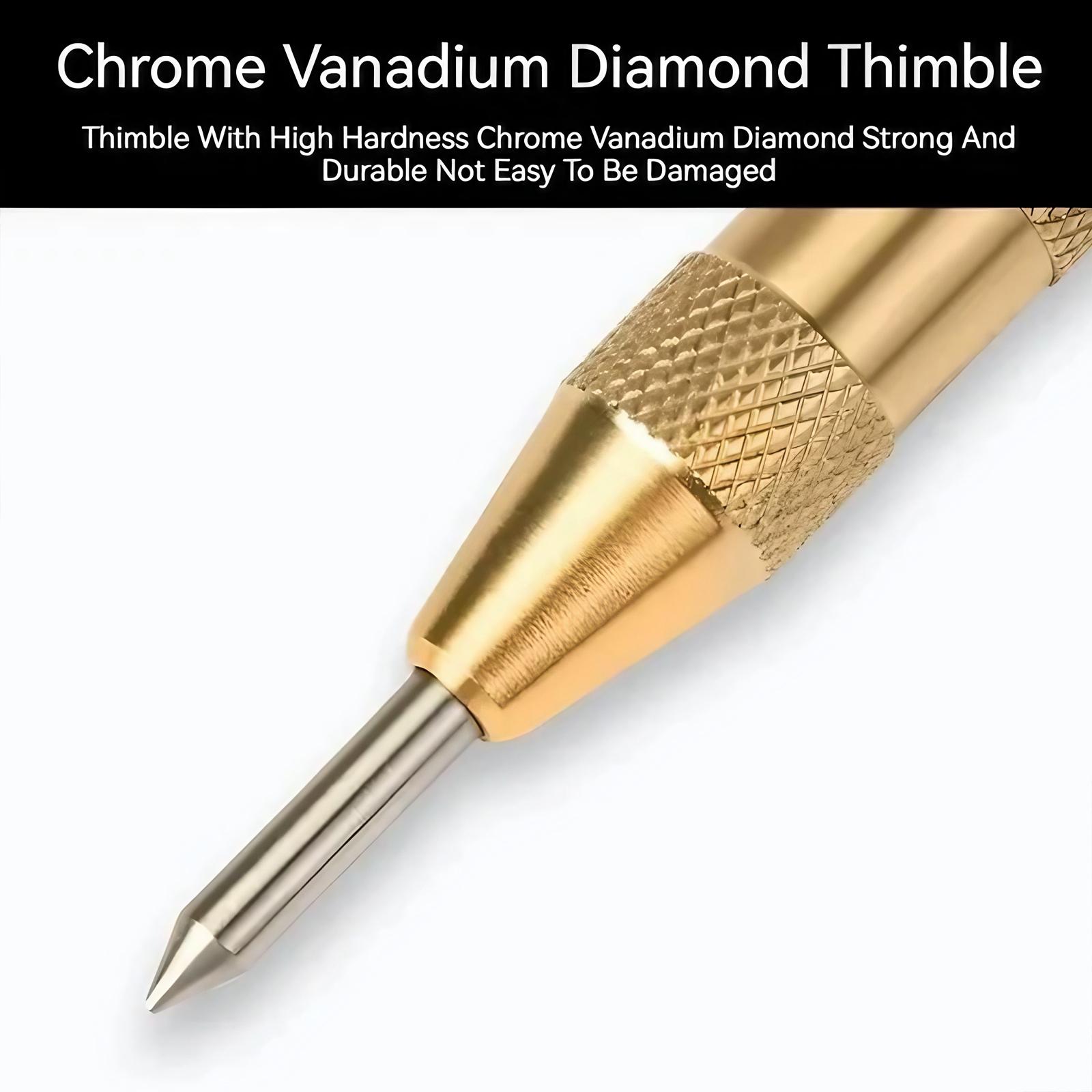 Industrial-Grade Automatic Center Punch Kit, Precision Metal Drilling Tool, Portable Impact Punch Set for Auto Repair & Home Toolbox, Emergency Glass Breaker & Hardware Maintenance.