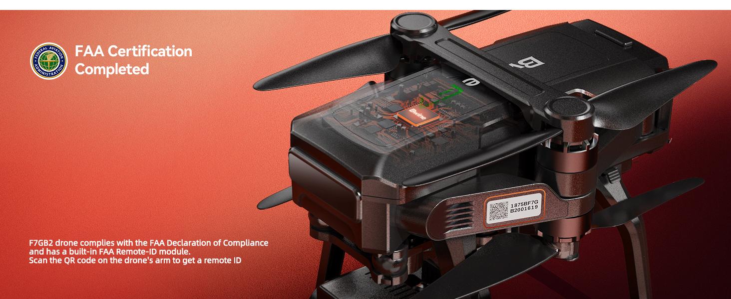 Bwine F7GB2 Drone with 4K Camera for Adults, 3-Axis Gimbal, 9800FT Transmission Range, FAA compliance, 50Mins Flight Time with 2 Batteries, GPS Auto Return+Follow Me+Beginner Mode