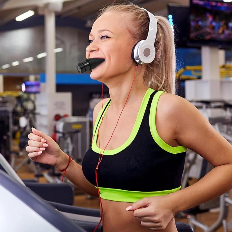 Portable respiratory trainer, enhancing strength and endurance, adjustable resistance settings, lightweight, easy to clean exercise trainer