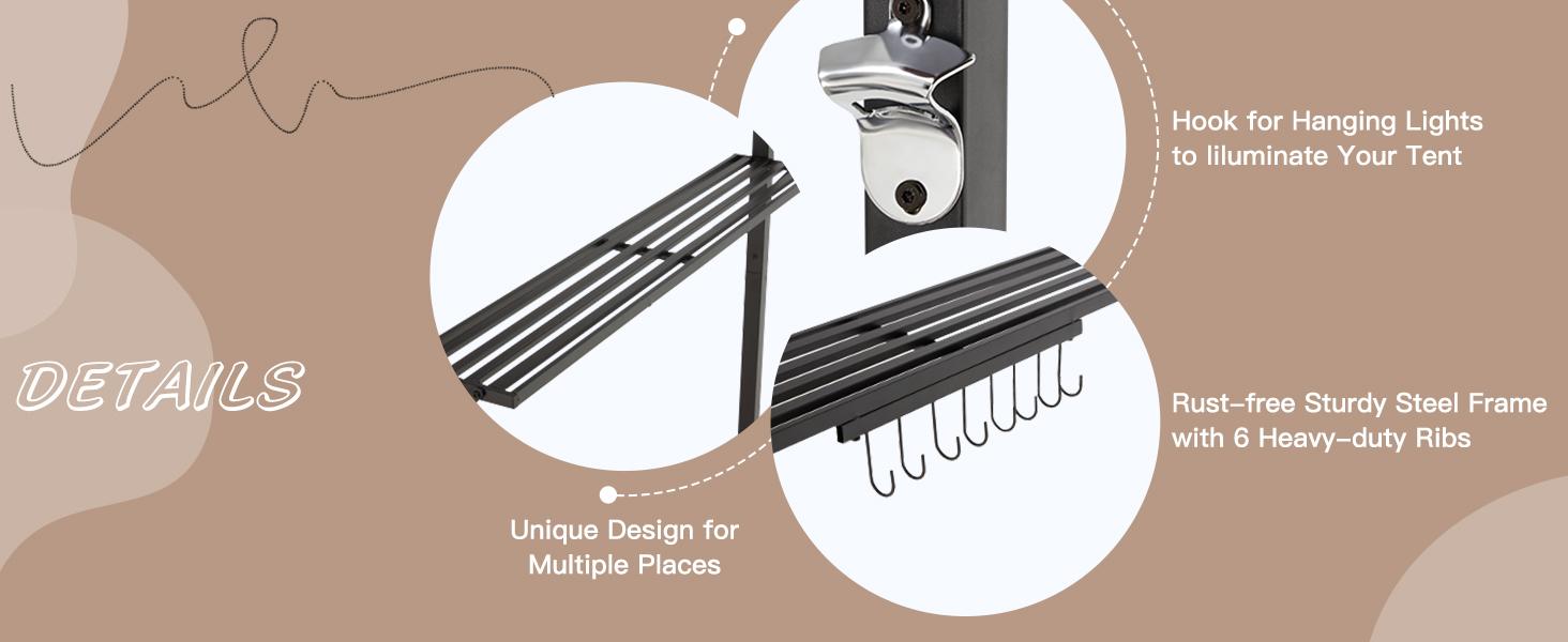 YODOLLA 8' x 5' Grill Gazebo, Grill Canopy for Outdoor Grill, 2- Tier BBQ Gazebo Shelter for Patio, Backyard and More