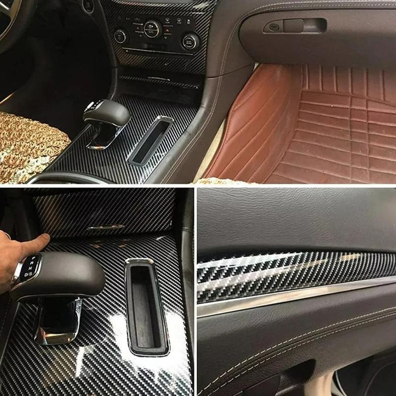 1PC 7.87x59.06-inch Vinyl 6D Carbon Fiber Car Sticker Is Waterproof and Easy To Apply Without Leaving A Trace Suitable for Car Hoods Jeep Trucks SUV Motorcycles Self-adhesive Protective Film for Car Beauty Enthusiasts Car Decals
