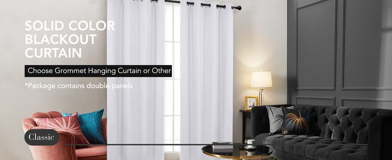 1 Panel Pure White Blackout Curtains – Thermal Insulated for Living Room, Bedroom & Home Decor
