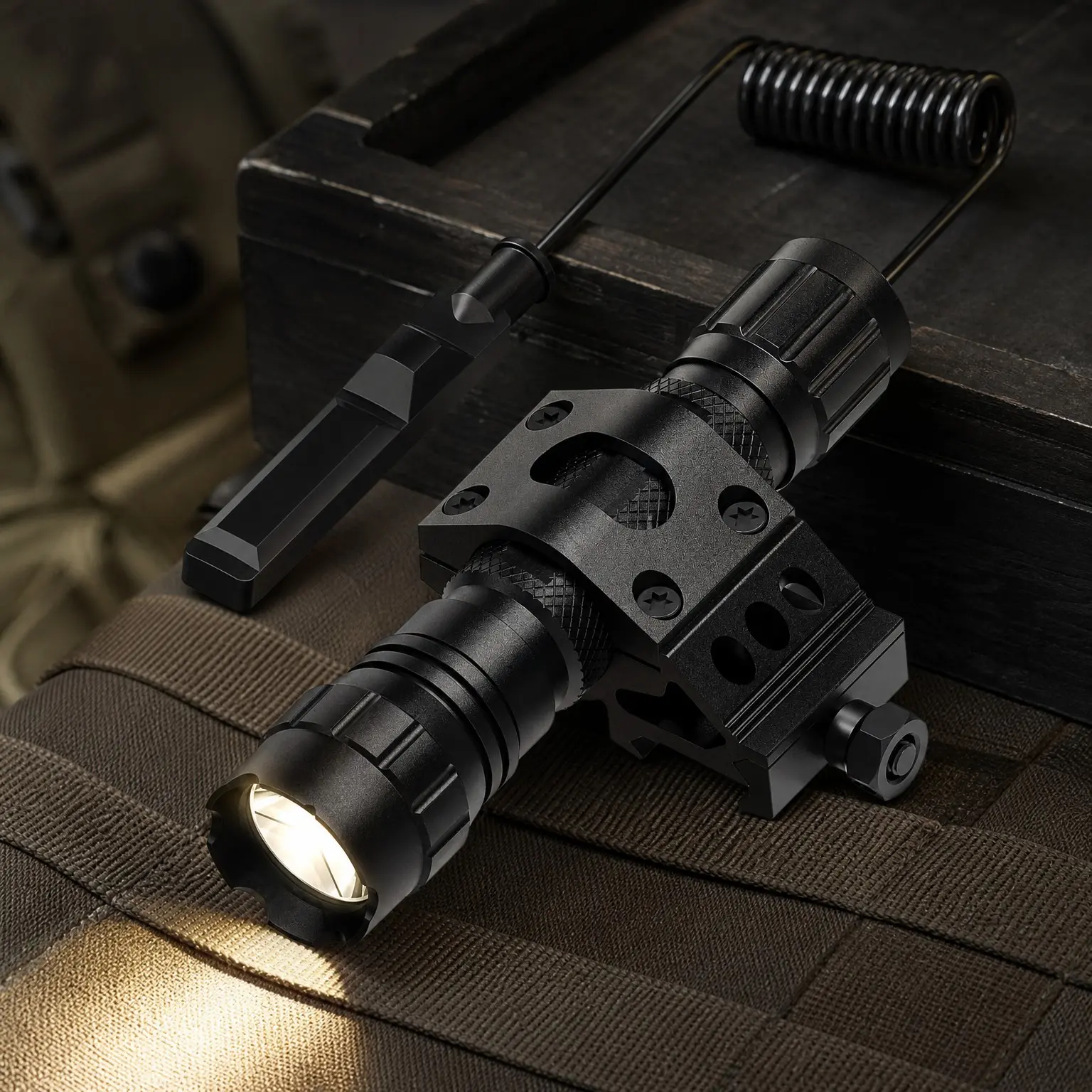 Tactical Picatinny Rail Mounted Rifle Flashlight