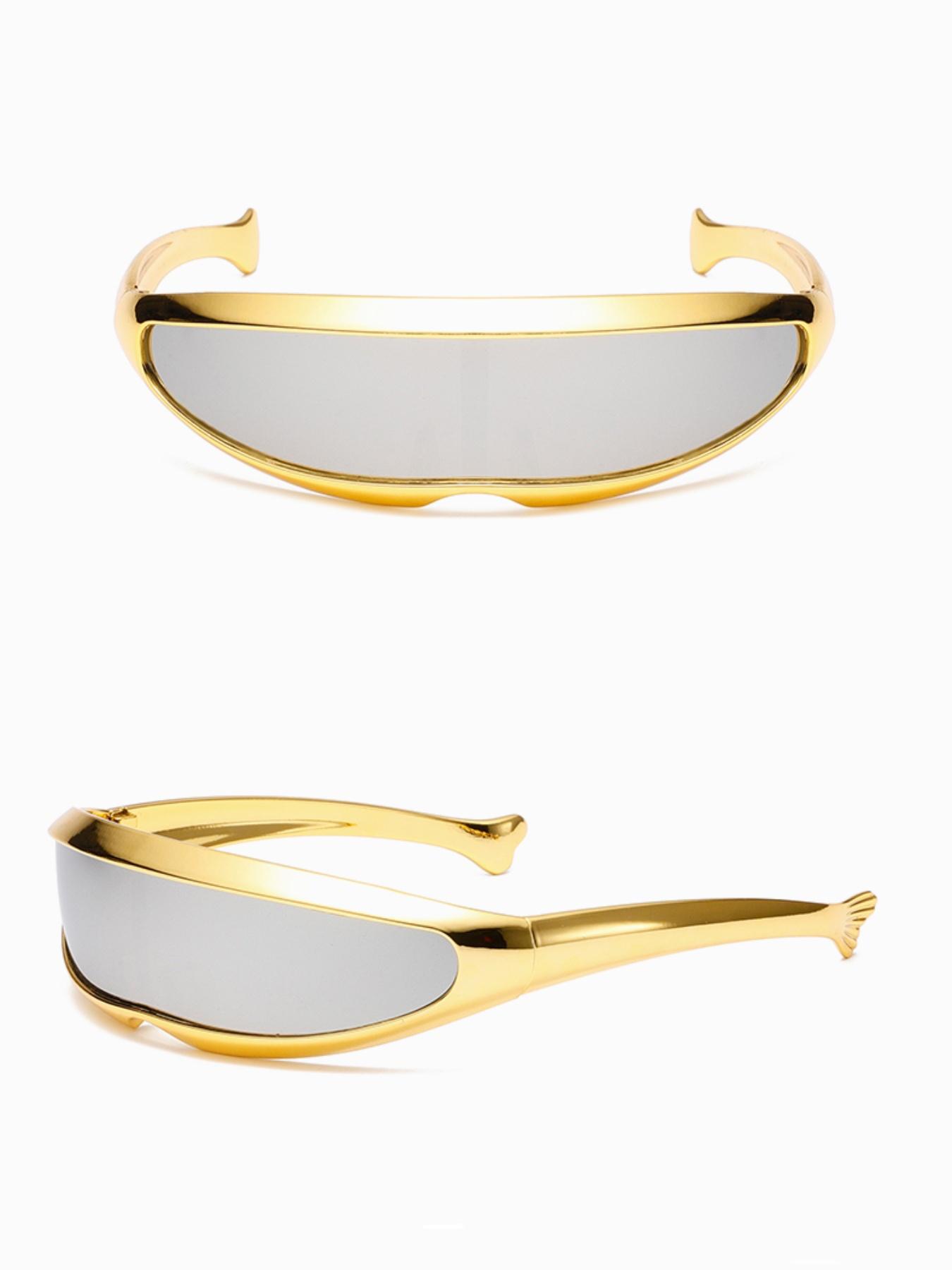【1pay】Future-Ready Metallic Narrow-Frame Sunglasses | Bold Y2K Style Shades (Size runs small, please check size chart before ordering)