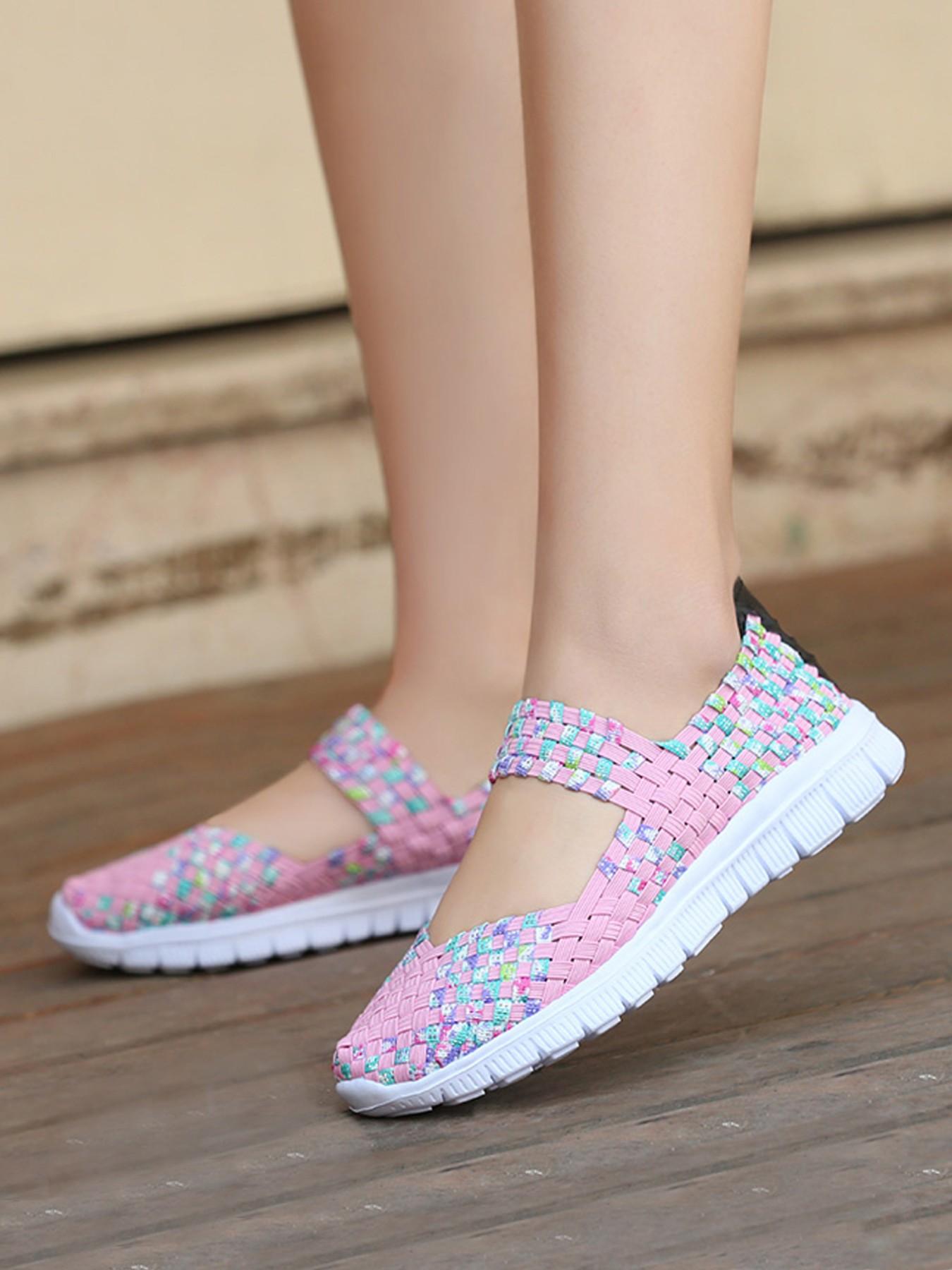 Women's Breathable Slip-On Casual Walking Shoes, Lightweight Anti-Slip Soft Sole Comfort Sneakers, All Season Textile Upper
