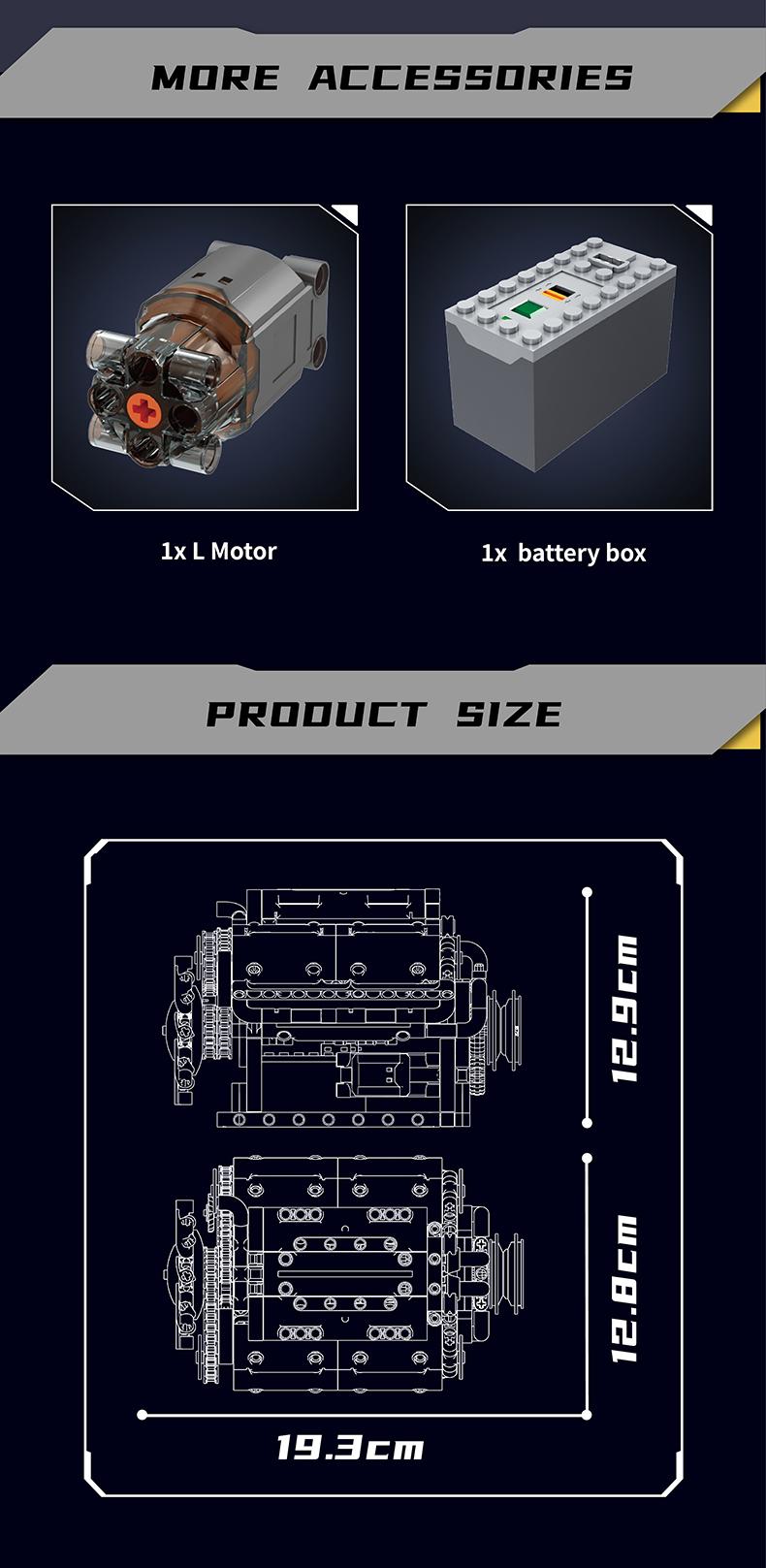 Mould King 10088 V8 Engine Motor Model Building Block Kit 535 Pcs Build Your Own Hobby Mini Engine That Works DIY STEM for Kids Teens Adults Durable Mould King 10088 V8 Engine Motor Model Building Block Kit 535 Pcs Build Your Own Hobby Mini Engine That Works DIY STEM for Kids Teens Adults Durable