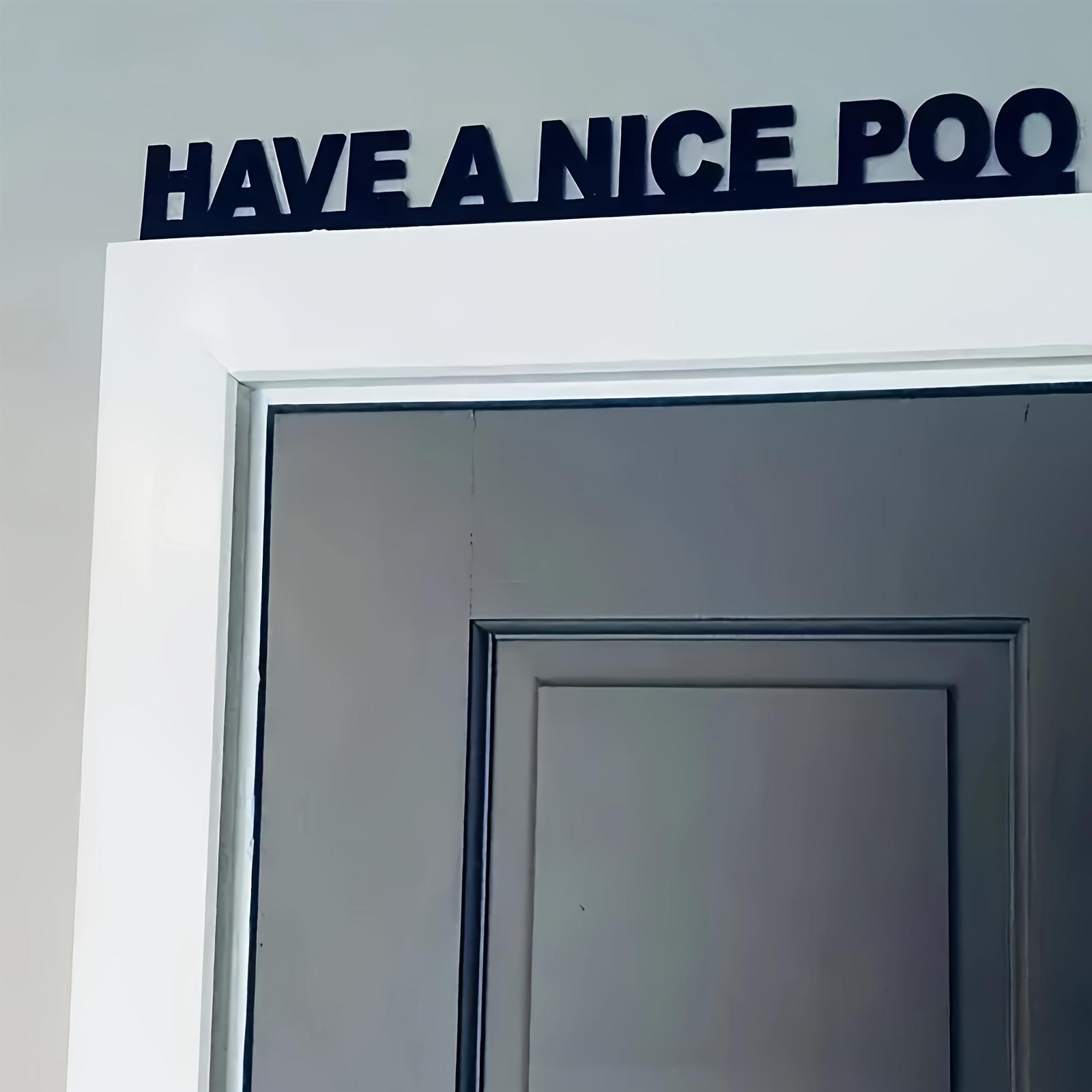 Bohemian Fun Wooden Door Sign, Modern Flat Design, Easy to Install, Perfect for Home Entry, Bedroom, Bathroom Decor, Ideal Moving Gift