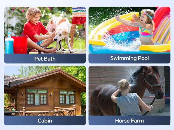 Ranein Tankless Water Heater Outdoor, 1.58 GPM Portable Propane Camping Water Heater, 6L, RO4KY, Grey