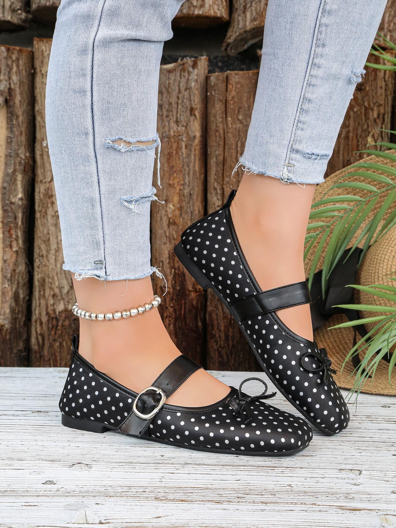 2026 New Polka Dot Mary Jane Shoes, Vintage Versatile, Soft Sole Comfortable, All Seasons Wearable