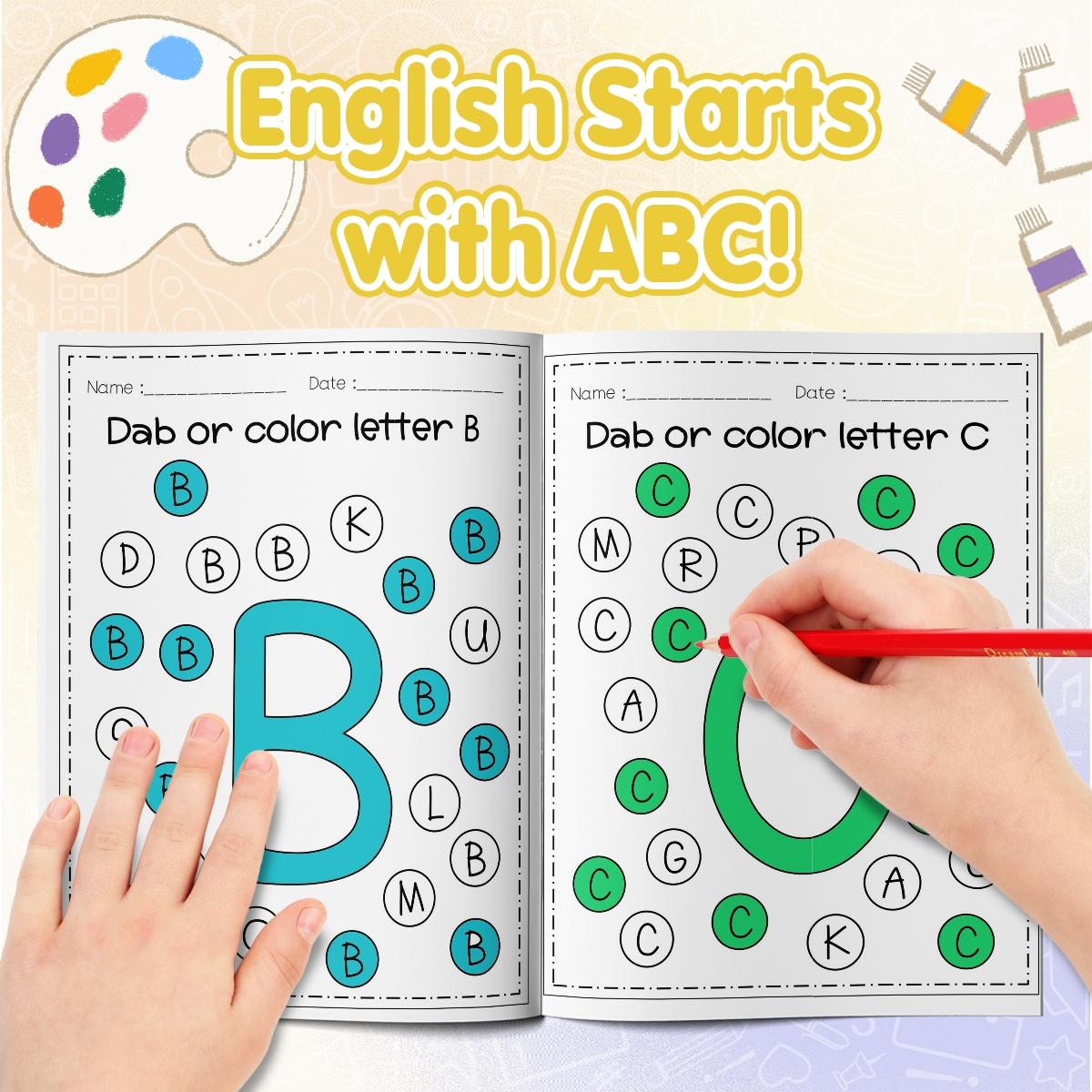 Kids’ Alphabet Handwriting Practice Book – Learn Uppercase and Lowercase Letters, Trace ABCs, Improve Pencil Control to Build Early Literacy Skills for Preschool, Pre-K, Kindergarten and Home Learning