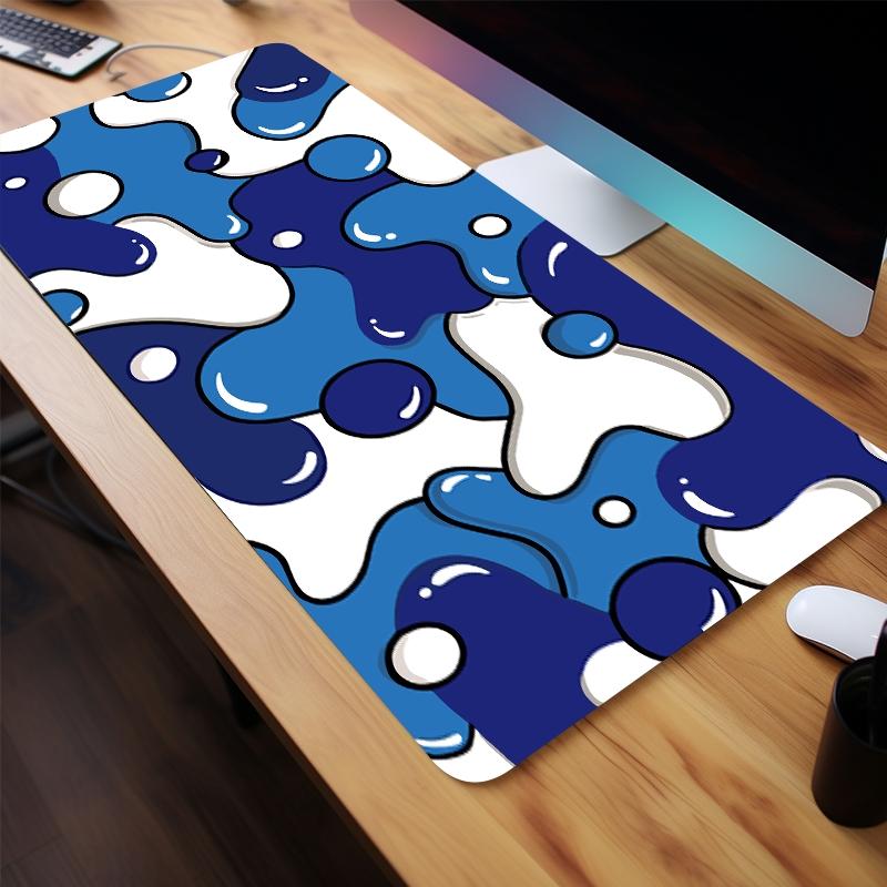 Creative Abstract Graffiti Pattern Gaming Mouse Pad, 1 Count Rectangle Mouse Pad for Gaming, Desk Keyboard & Mouse Mat with Non-Slip Rubber Base & Stitched Edge For Home Office, Office Desk Accessories