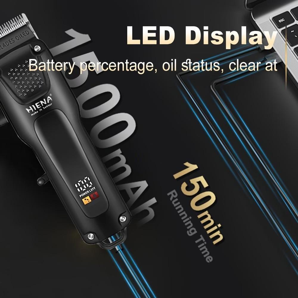 HIENA 4-in-1 Professional Grooming Kit｜Hair Clipper & Beard Trimmer for Styling, Salon Quality for Home or Pro Use. USB Fast Charge, Portable Complete Set