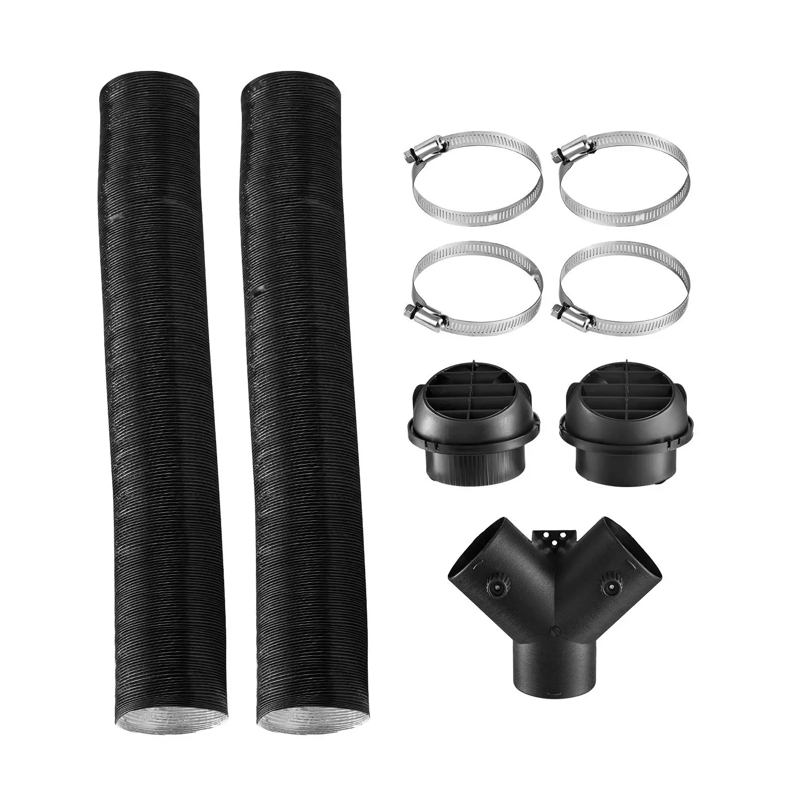 Diesel Heater Pipe Duct Vent Kit For 3-Inch Air Ducts, Compatible With Parking Heaters, Exhaust And Intake Ducting System, Vent Tube Assembly With Mounting Accessories, Universal 3 Inch Duct Kit For Reliable Airflow