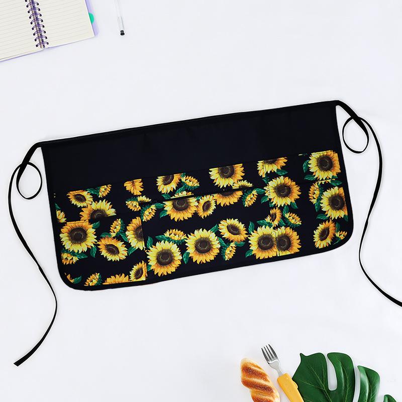 Solid Color Server Apron with Pocket, 1 Count Waiter Half Apron, Work Short Apron for Kitchen & Restaurant & Bar, Baking & Cooking Accessories, Kitchen Cooking Aprons