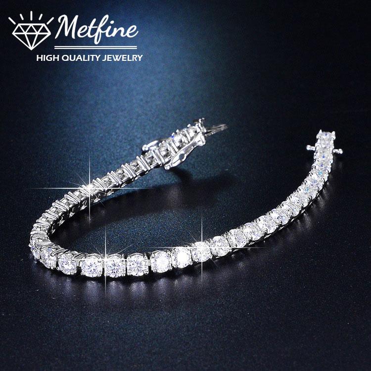 Tennis Bracelet for Women Men D Color VVS Round Cut 4mm Bracelets with Giftbox High Quality Jewelry