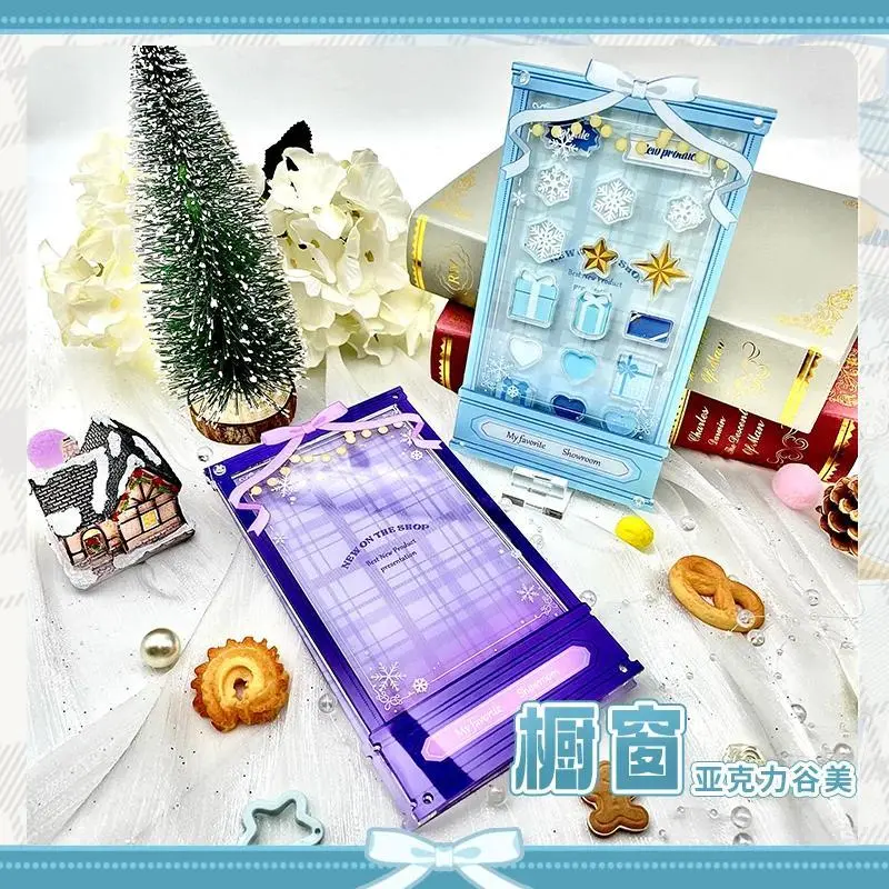 Acrylic Window Display Stand for Anime Goods, Small Card Holder, Wobble Toy Showcase, Storage Box for Merchandise