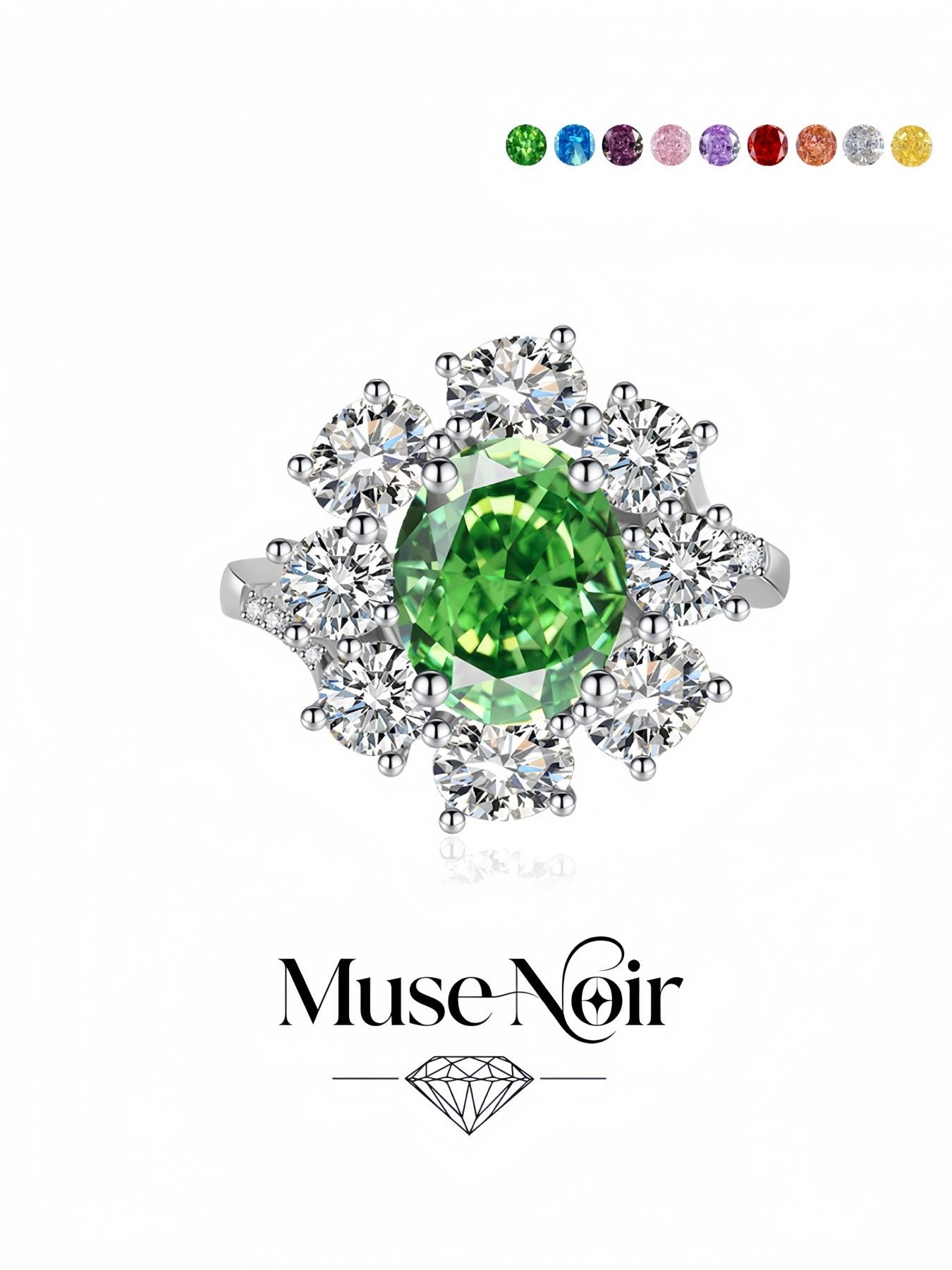 Wild Green Wreath Beloved Ring, versatile light luxury ring with sparkling pink ice-cut gems. Elegant band ideal for dates, daily outfits, vacations and formal dinners.