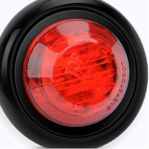 Nilight 10PCS 3/4 Inch Round LED Clearance Light LED Front Rear Side Marker Indicator Light Bullet Marker Light Red eyes leds for car Truck Automotive