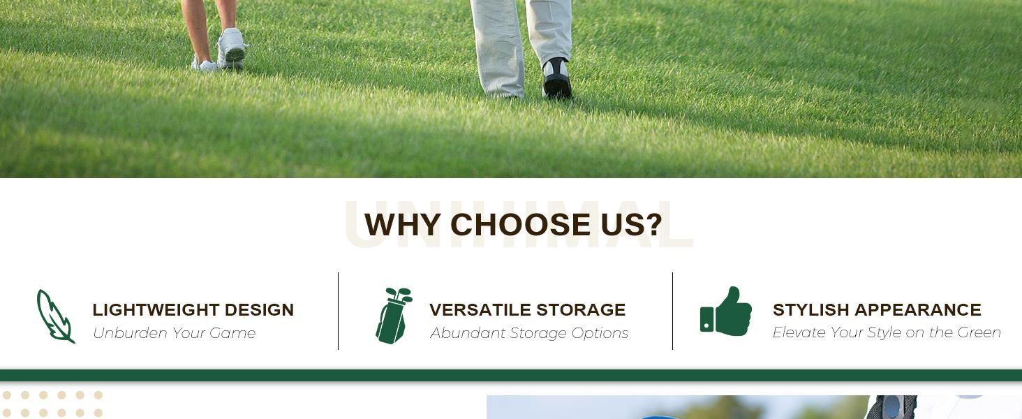 UNIHIMAL Golf Stand Bag with 7 Way Top Dividers, Lightweight Golf Bags for Men Women with Multiple Pockets, Dual Straps