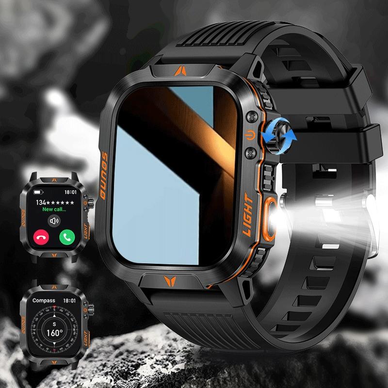 Multi-functional Smart Watch with Flashlight Compass, Fashionable Digital Watch with Heart Rate Monitoring & Sleep Tracking, Sports Watch with Multiple Sports Modes for Women & Men