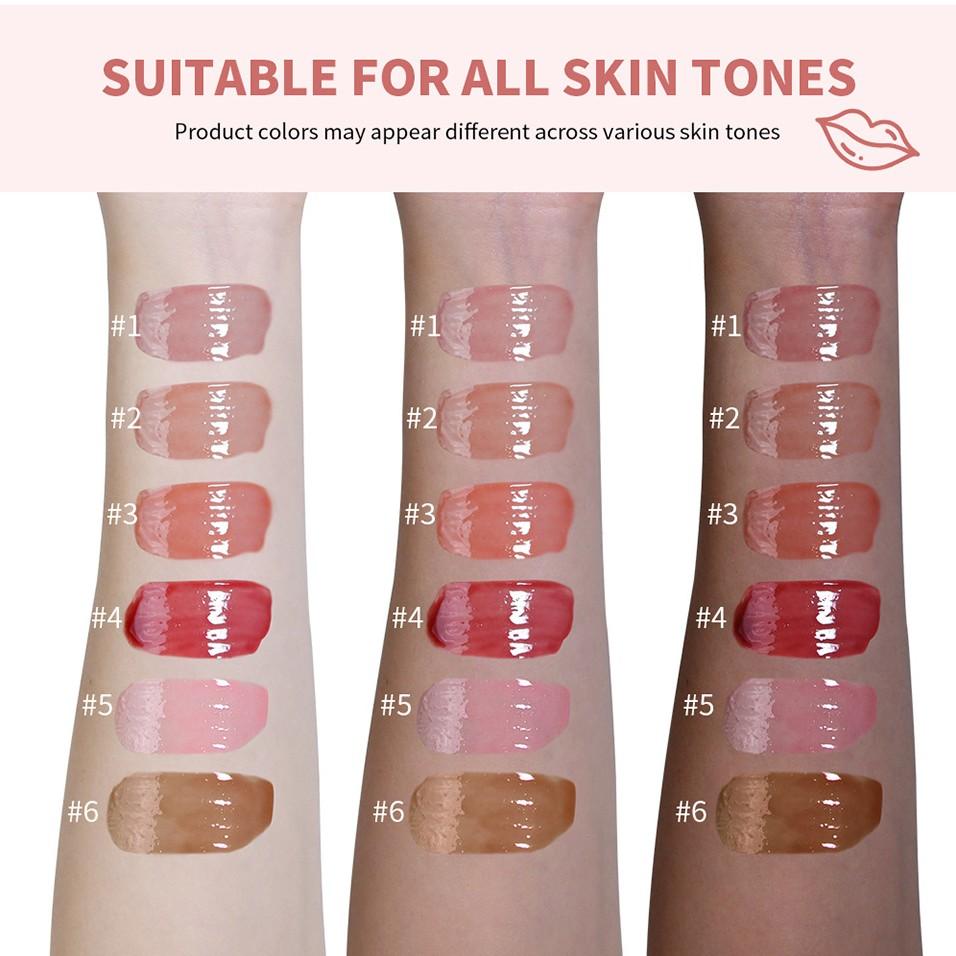 1 Piece Donut-shaped Peptide Essence Lip Gloss, Moisturizing Lipgloss, Long-lasting Moisturizing Tinted Lip Balm, Versatile Lip Makeup for Daily No-makeup Looks