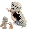 Unisex Adult Dinosaur Skeleton Costume Set - Soft Plush Skull, Full Spine Accessories, Comfortable Dino Mask, Authentic Skeletal Appearance, Realistic Look, Animals/Insects/Dinosaurs Themed, Sports Headband Included for Halloween, Party Cosplay