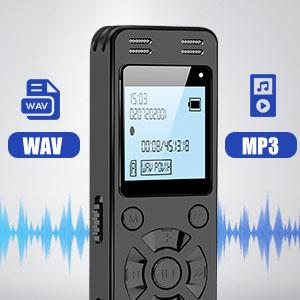 64GB Digital Voice Recorder for Lectures Meetings - 4648 Hours Voice Activated Recording Device Audio Recorder with Playback, Password