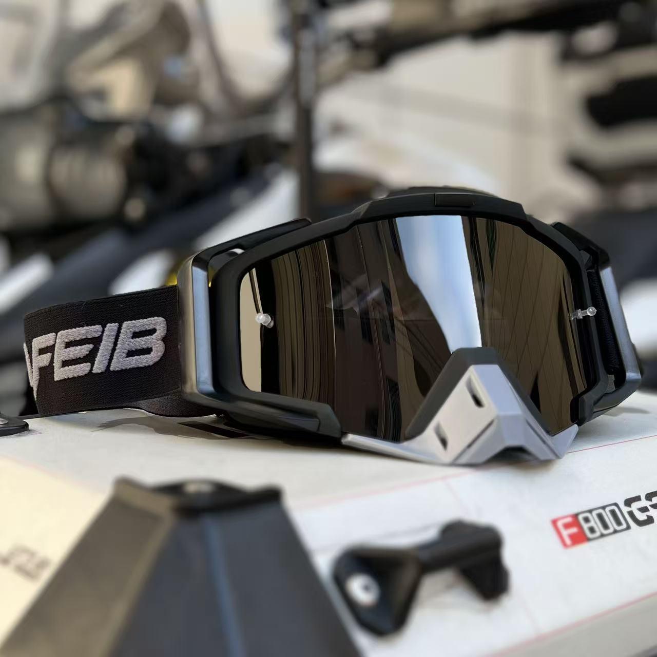 NAFEIB Universal OTG Goggles, Wear over Glasses, Durable, Dust-Proof, Breathable, Adjustable, Ideal for Motorcycle, Skiing, Atvs, Biking