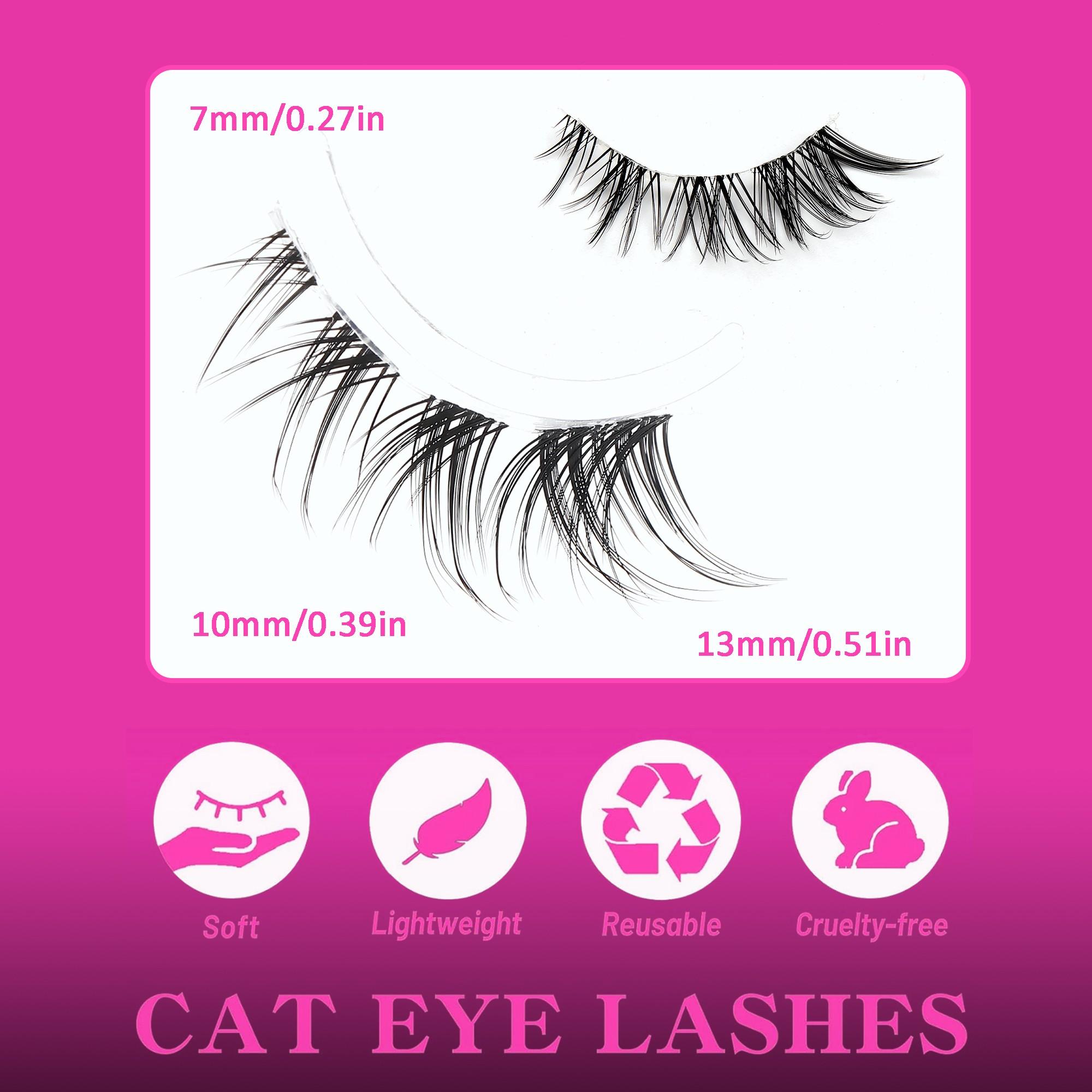 10 Pairs Korean False Lashes, Long Gradient, Natural Upturn, Lightweight Soft, Clear Fiber, Sweet Makeup, Daily Outing, Date Photo, Travel Party