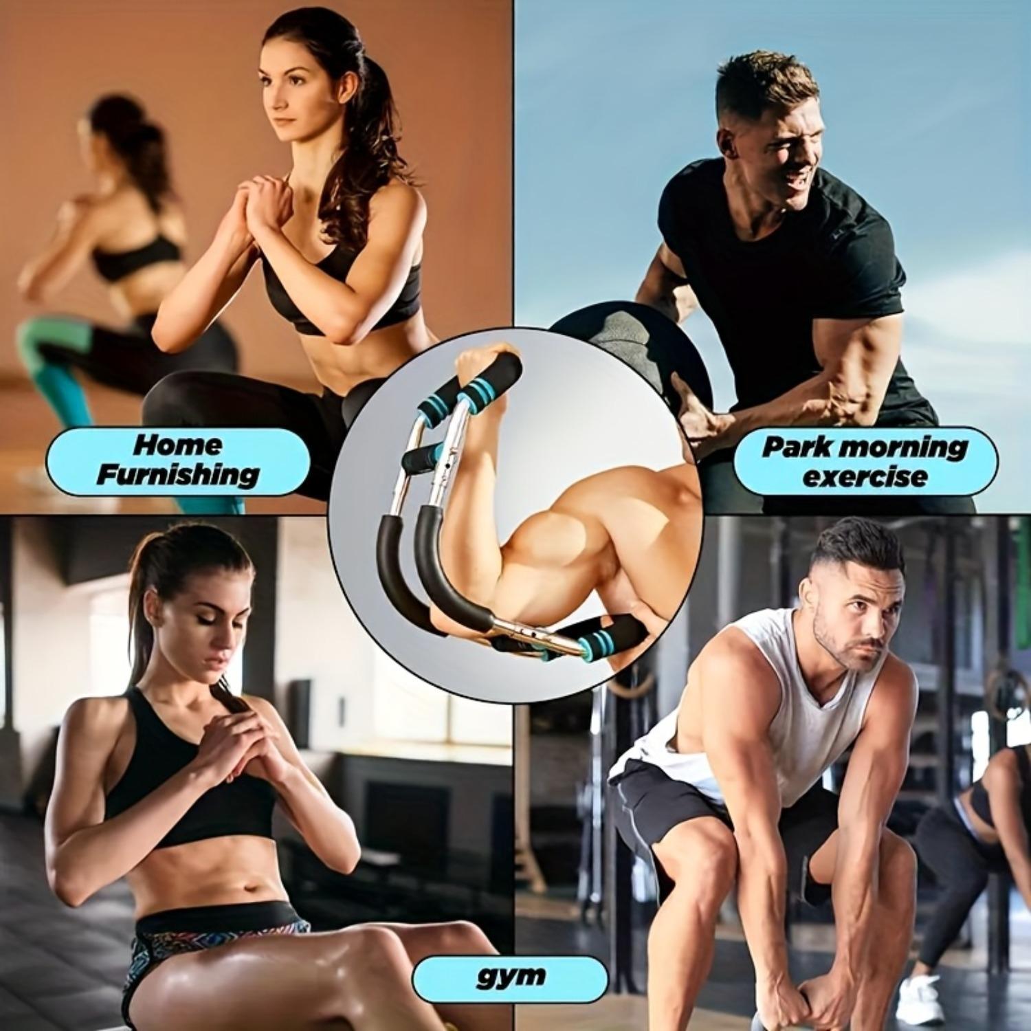 Adjustable Spring Resistance Chest Expander, Portable Upper Arm Strength Training Equipment, Home Gym Fitness Gear, Blue/, Ergonomic Grip