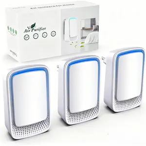 Air Ionizers for Home (3 Pack), Negative Ion Generator, Quiet Air Freshener for Bedroom, Office, Kitchen, Portable Air Filter Odor, Smoke Dust, Pets, Eliminator, Mini Air Cleaner