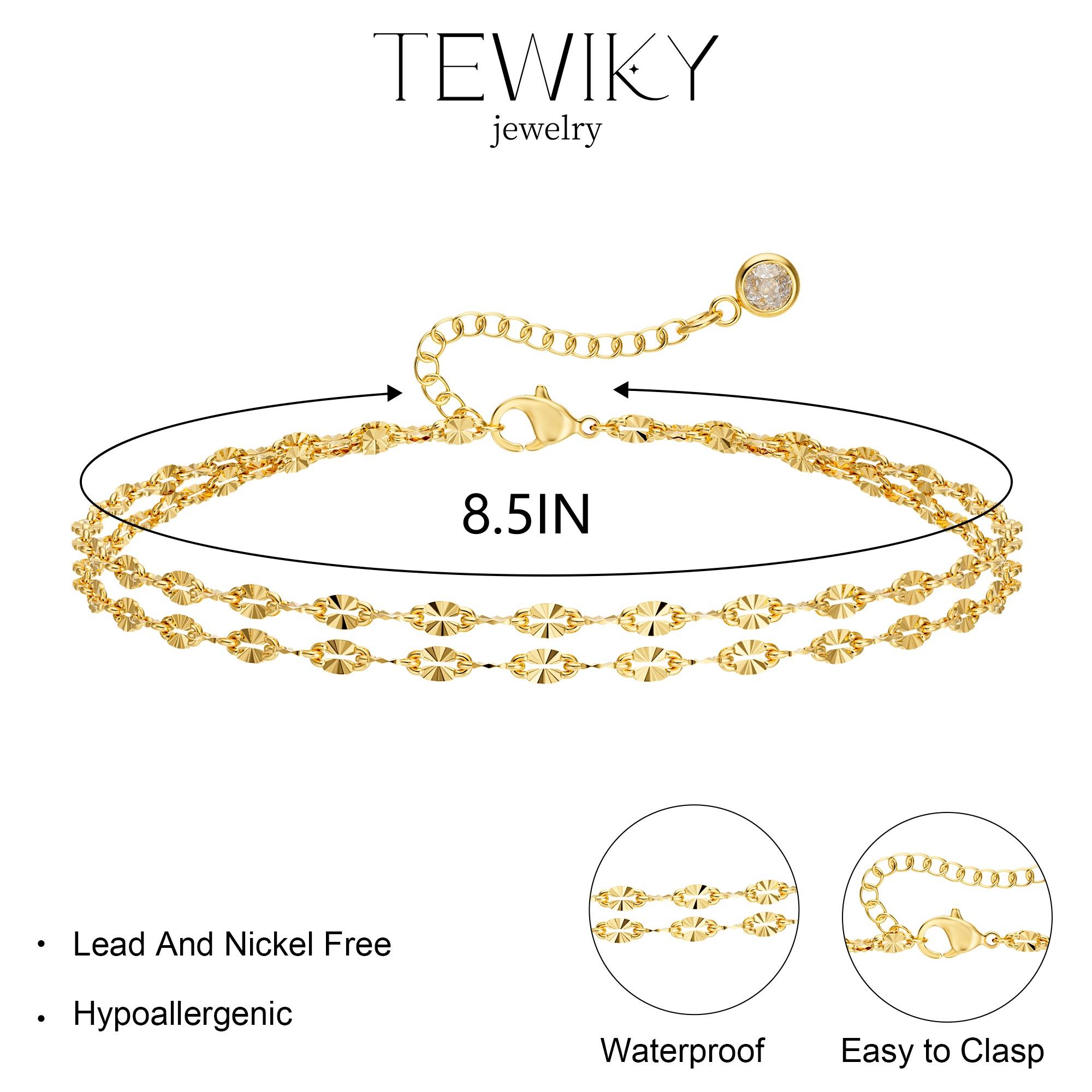 Tewiky 14K Gold Plated Lips Ankle Copper Bracelets for Women Dainty 14k Gold/Silver Plated Waterproof Layered Anklets Trendy Waterproof Fashion Jewelry Gifts for Women For Valentine's Day gifts Tewiky 14K Gold Plated Lips Ankle Copper Bracelets for Women Dainty 14k Gold/Silver Plated Waterproof Layered Anklets Trendy Waterproof Fashion Jewelry Gifts for Women For Valentine's Day gifts