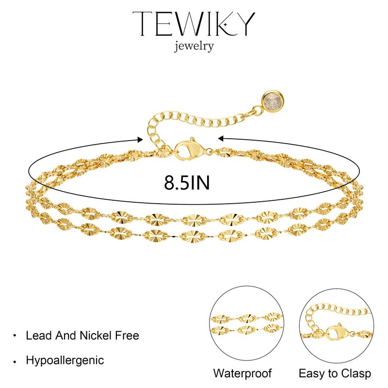 Tewiky 14K Gold Plated Lips Ankle Copper Bracelets for Women Dainty 14k Gold/Silver Plated Waterproof Layered Anklets Trendy Waterproof Fashion Jewelry Gifts for Women For Valentine's Day gifts Tewiky 14K Gold Plated Lips Ankle Copper Bracelets for Women Dainty 14k Gold/Silver Plated Waterproof Layered Anklets Trendy Waterproof Fashion Jewelry Gifts for Women For Valentine's Day gifts
