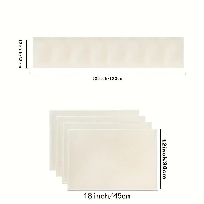 2D flat printing, 5-piece set/7-piece set table flag, dining mat, blue turquoise marble tablecloth, modern marble texture tablecloth, suitable for restaurant kitchen, wedding, holiday, party table decoration