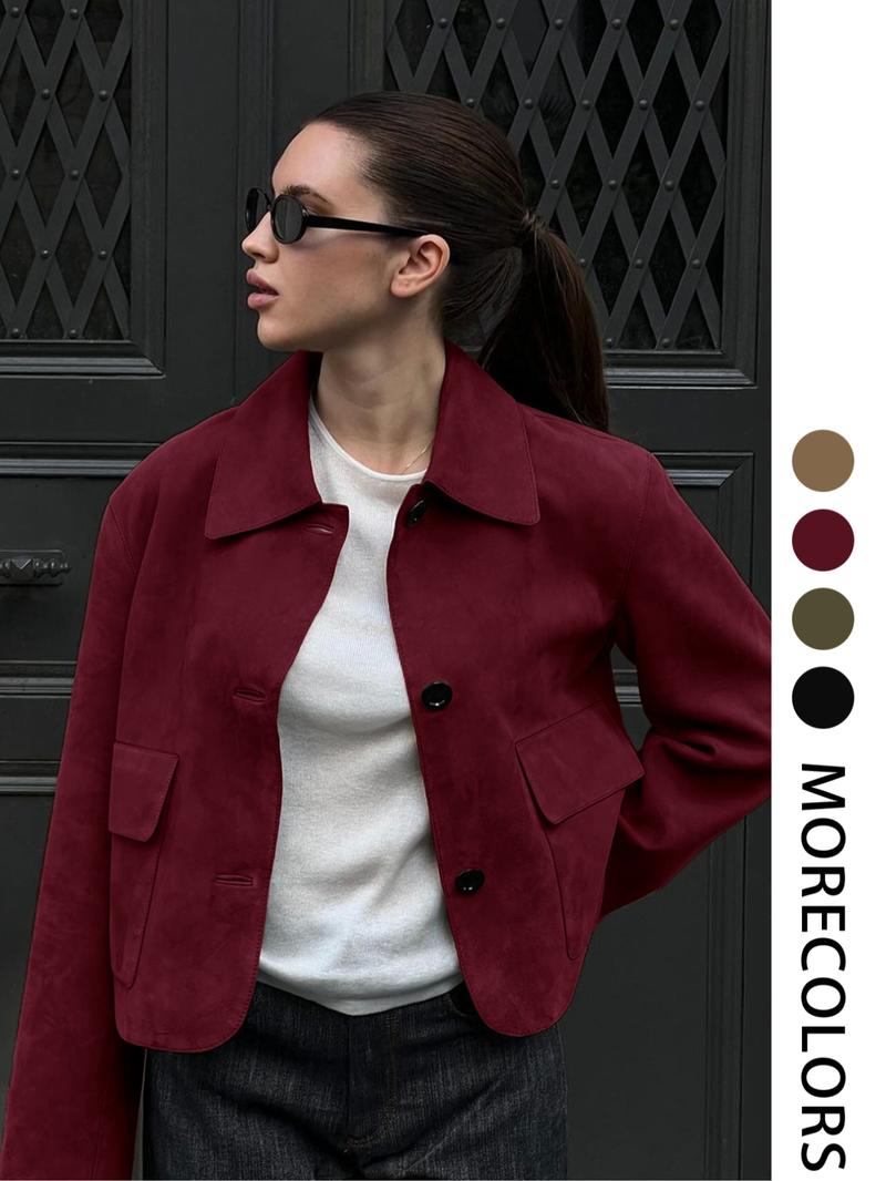 Women's New Autumn Winter Fashion Jacket Coat, Classic Style, Casual Versatile Outerwear, Comfortable & Stylish Women's Clothing