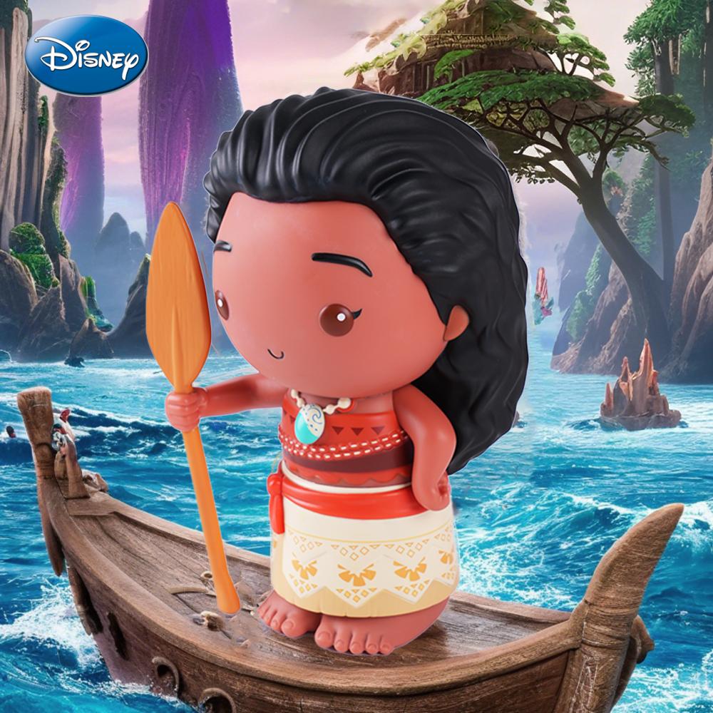 L-1PC Disney Moana Adventurous Princess Money Bank Officially Licensed PVC Coin Bank Cartoon Style Cute Character Collectible Decorative Piggy Ornaments