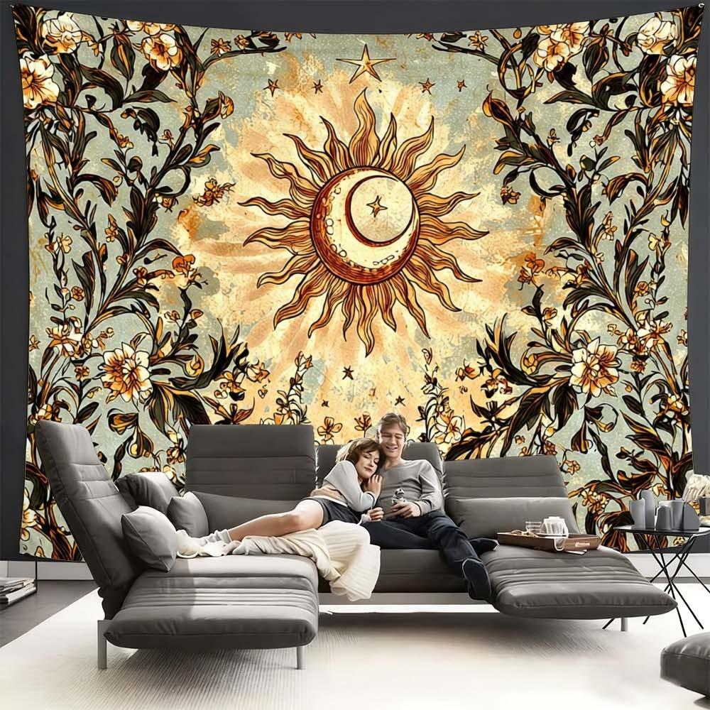 Theme Wall Hanging Tapestry, Enhance Home Atmosphere, Suitable for Living Room, Bedroom, Daily Gatherings, Artistic Fabric Background Decor
