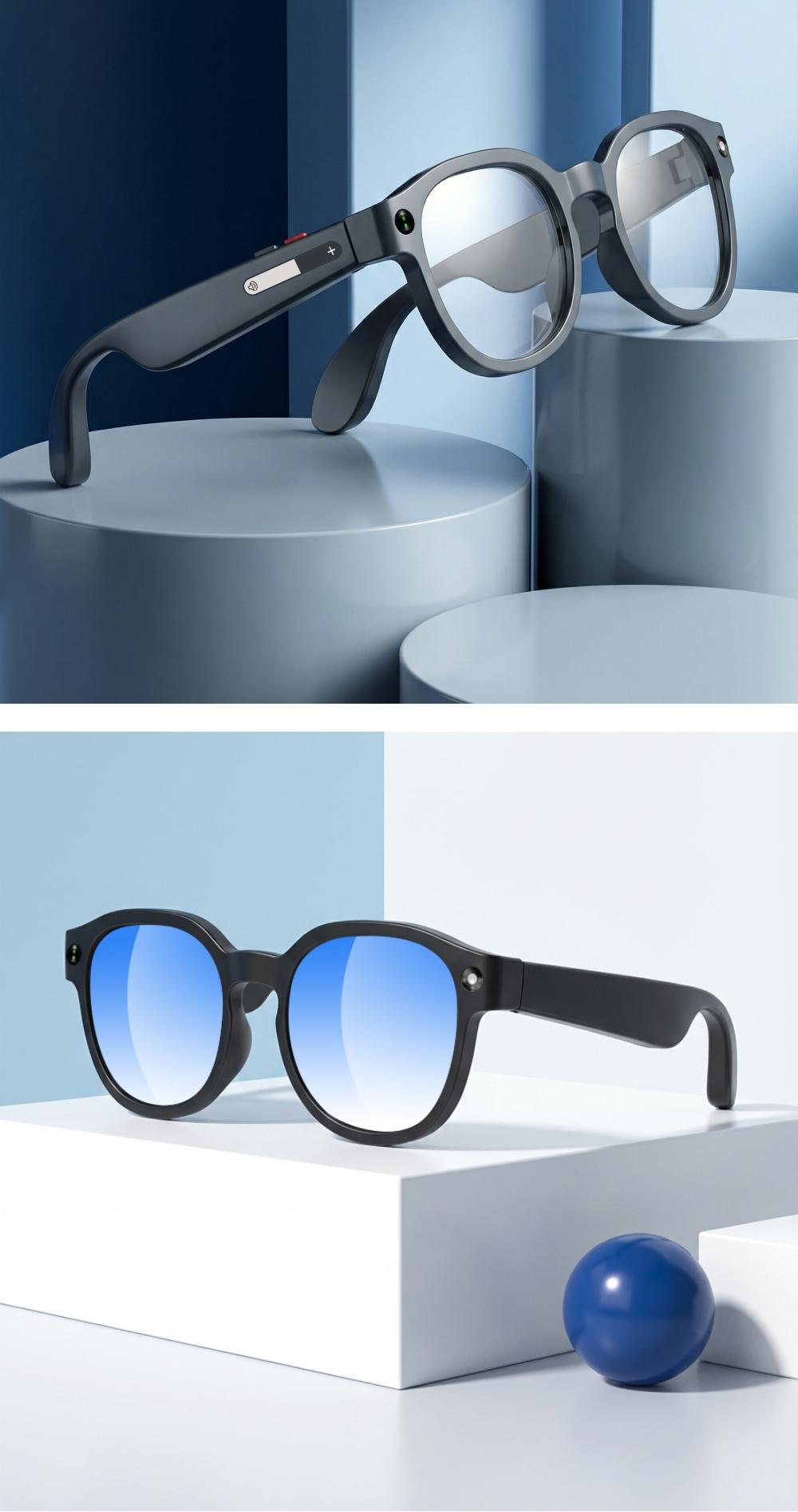 2026 New AIMB-S1 All-in-One AI Smart Camera Glasses, 1080P HD EIS Anti-Shake Video, AI Image Recognition & Voice Control, Bluetooth Audio Calls, Wi-Fi Transfer, Magnetic Charging, Lightweight Wearable Glasses for Travel, Sports & Daily Outdoor Use
