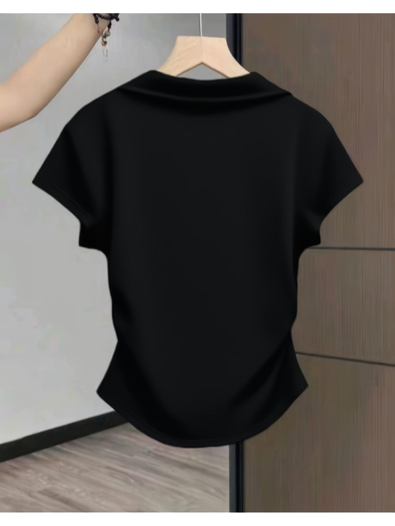 Women's 3 Pack Heart Graphic Polo Shirts, Short Sleeve V Neck Slim Fit Crop Tops, Soft Stretchy Y2K Aesthetic Tees, Casual Going Out Daily Wear for Teens, Juniors & Young Adults Women's 3 Pack Heart Graphic Polo Shirts, Short Sleeve V Neck Slim Fit Crop Tops, Soft Stretchy Y2K Aesthetic Tees, Casual Going Out Daily Wear for Teens, Juniors & Young Adults