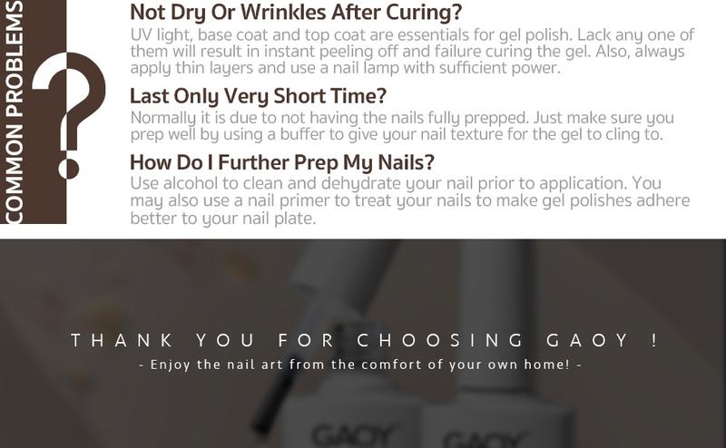 GAOY Gel Top Coat and Base Coat Set, 2 Pcs 7.3ml Glassy Top Coat and No Wipe Foundation Combination for UV Light Cure Gel Nail Polish Manicure