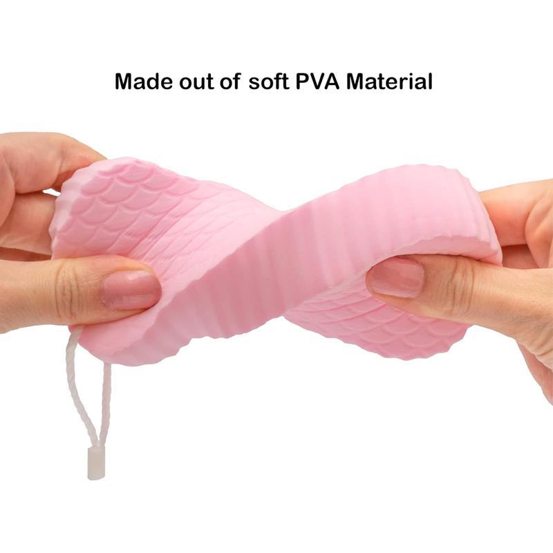[2count]3D Bath Sponge,Random Color,Mud and Ash Scrubbing Sponge,Exfoliating Bath Sponge,Skin Friendly and Reusable,Alternative to exfoliating Gloves,MirrorZone.