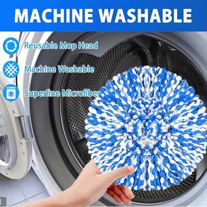 Mop Replacement Accessory Set - Fine Fiber Triangular Mop Head with Handle & Base Design, Compatible with Rotating Spin Mop, Perfect for Household Multi-Surface Hard Floor Scrubbing compatible with O-Cedar/Vileda triangular mop head