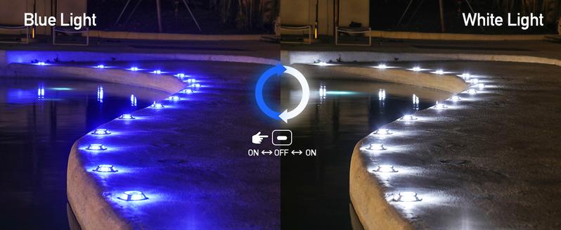 Quntis 12 Pack Solar Deck led light, Driveway Dock garden Stair Pathway Sidewalk Swimming Pool Lighting outdoor solar powered High Pressure Patio