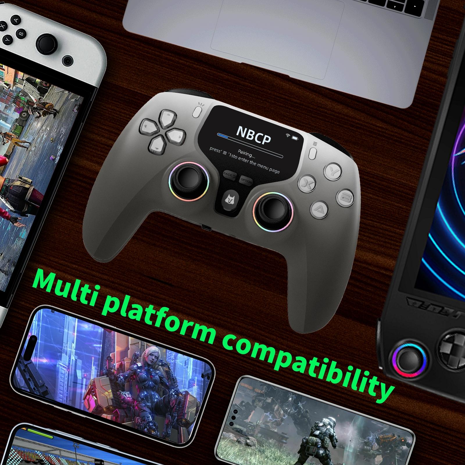 Multi-Platform Hall Game Controller, Long-Life Joystick Trigger, Back Button Programming, 5-Level Vibration, Full Function Calibration