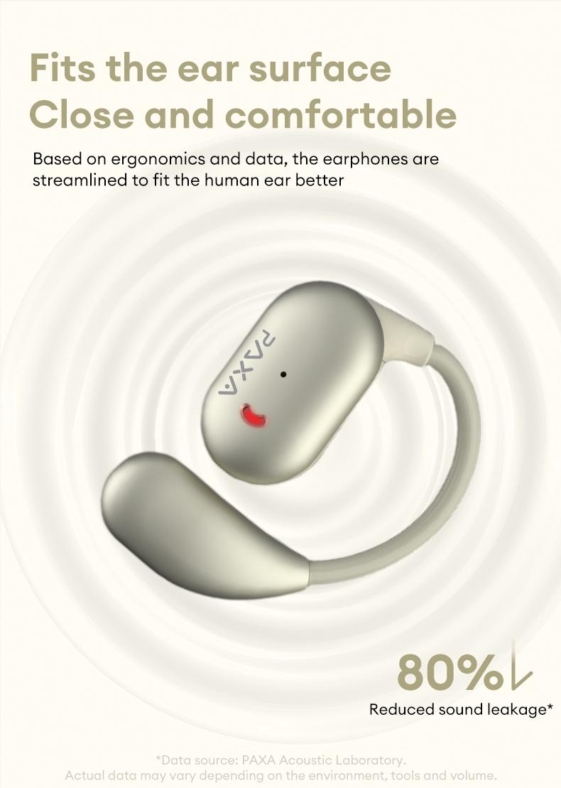 KC10 Bluetooth Earphones,OWS Wireless Bluetooth 6.0 Earbuds High-Fidelity Robust Bass Sound Headphones Ultra-Comfort Ergonomic Ear-Hanging Electronic Headsets