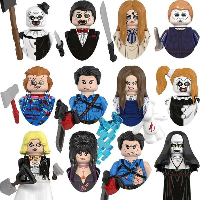 Halloween New Bricks Building Blocks Terrifier Death Megan Mini Figures Minifigures Toys Bricks Gifts For Children Adults