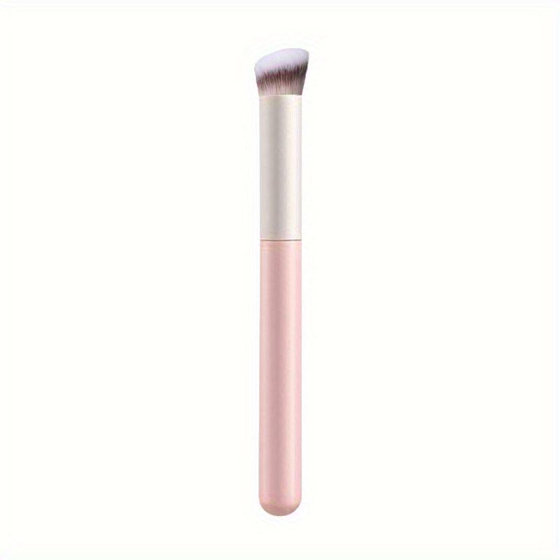 1PC Mini Concealer Brush - Angled Flat Top Kabuki Nose Contour Brush for Under Eye Concealing, Blending, Setting, Buffing with Powder, Liquid, Cream Cosmetic, Pro Small Makeup Foundation, Travel Makeup Brush