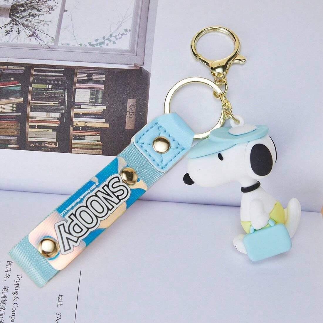 MINISO Snoopy Summer Travel Series Creative Three-Dimensional Pendant Key Chains Bag Charms Key Charms Purse Charms Car Charms